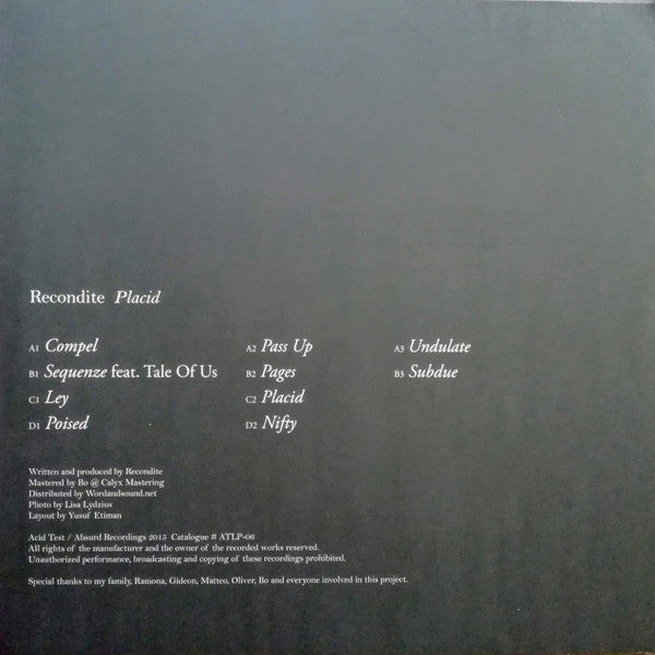 Placid | Mint (M) Near Mint (NM) - TECHNO *NEW*