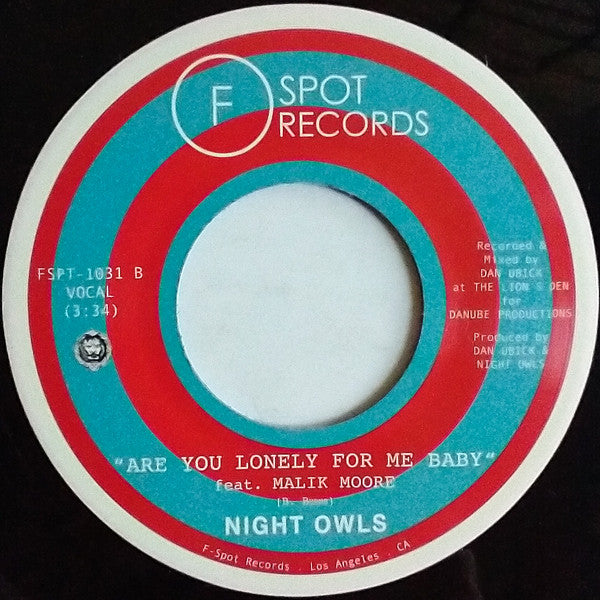 Night Owls (6) Ain't That Loving You / Are You Lonely For Me Baby 7" Mint (M) Generic