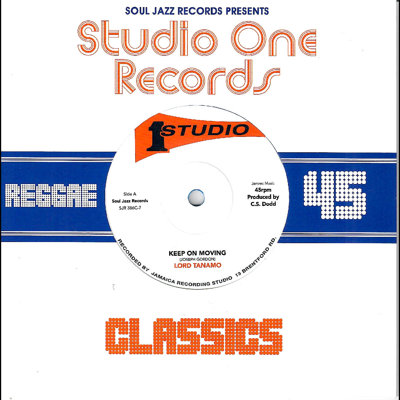 Lord Tanamo / Jackie Mittoo - (PRESALE 7/24/26) Keep On Moving / Totally Together (BLUE 7" VINYL) | Mint Mint - REGGAE *NEW/COLOR*