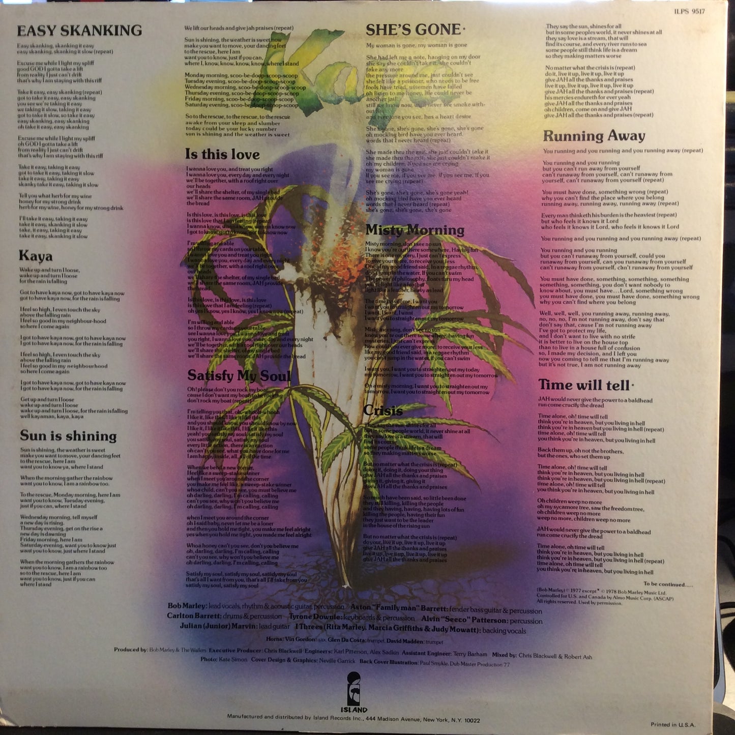 Kaya (VINYL) | Near Mint- (NM-) Near Mint (NM) - REGGAE / USED *NEAR MINT-*