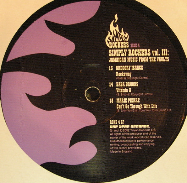 Various - Simply Rockers Vol. III : Jamaican Music From The Vaults | Near Mint (NM) Near Mint (NM) - REGGAE / USED *NEAR MINT*