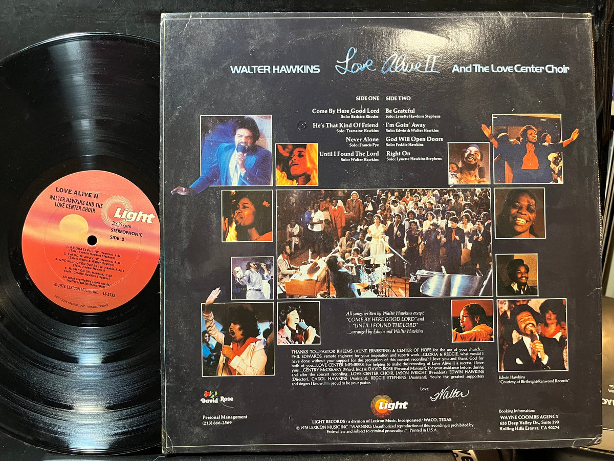 Walter Hawkins And The Love Center Choir - Love Alive II (VINYL LP) | USED Excellent+ (EX+) Excellent (EX) - RELIGIOUS/GOSPEL / USED *EXCELLENT+*