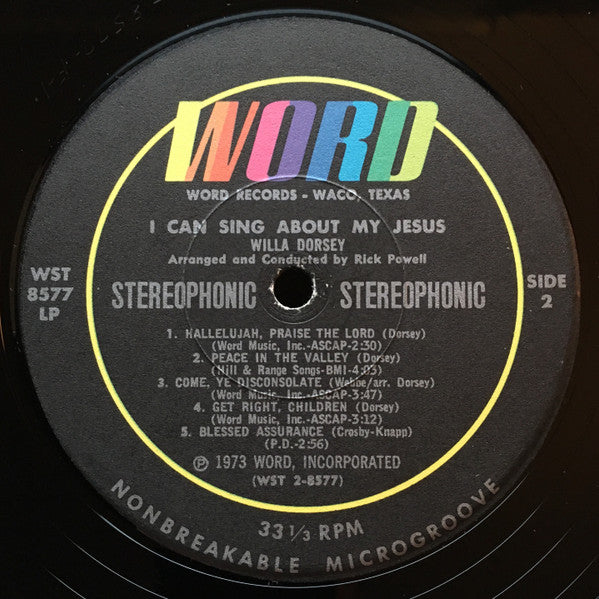 I Can Sing About My Jesus (VINYL) | Excellent+ (EX+) Near Mint (NM) - RELIGIOUS / USED *EXCELLENT+*