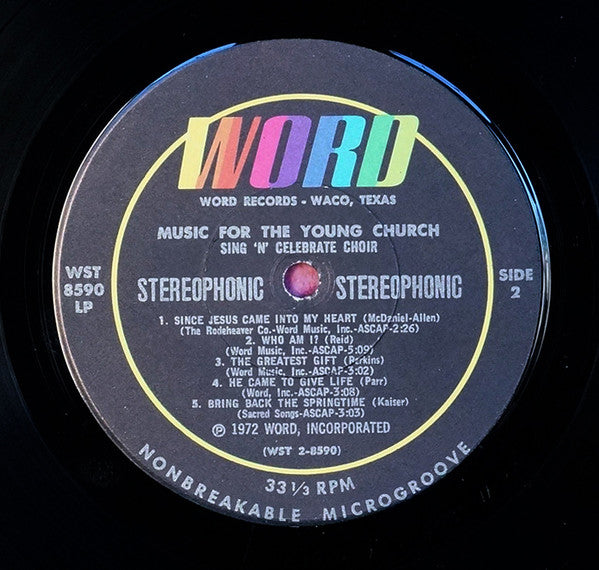 Music For The Young Church (VINYL) | Excellent+ (EX+) Near Mint (NM) - RELIGIOUS / USED *EXCELLENT+*