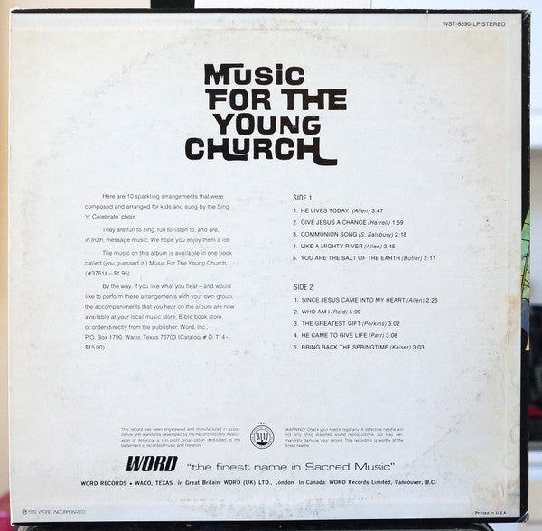 Music For The Young Church (VINYL) | Excellent+ (EX+) Near Mint (NM) - RELIGIOUS / USED *EXCELLENT+*