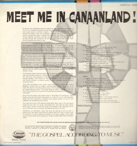 Meet Me In Canaanland! (VINYL) | Near Mint (NM) Near Mint (NM) - RELIGIOUS / USED *NEAR MINT*