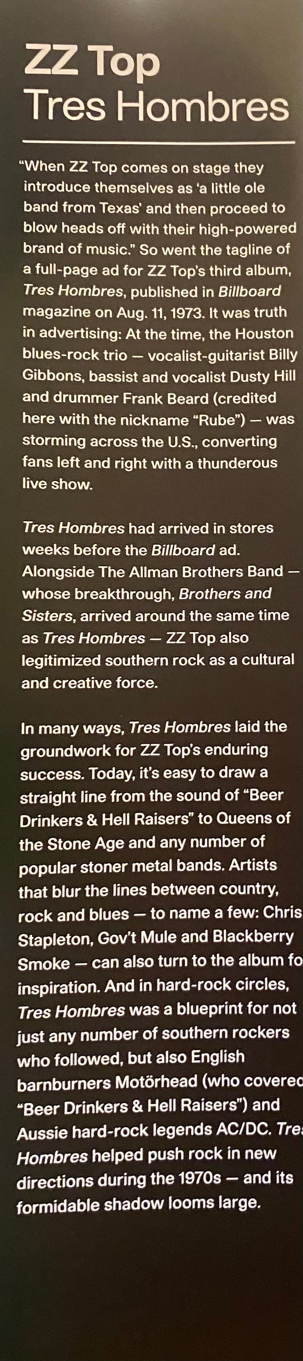 Tres Hombres | Mint (M) Mint (M)