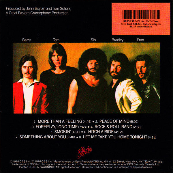 Boston (CD) | Mint (M) Excellent (EX) - ROCK / NEW *BRAND NEW SEALED - CRACK IN CASE FRONT*