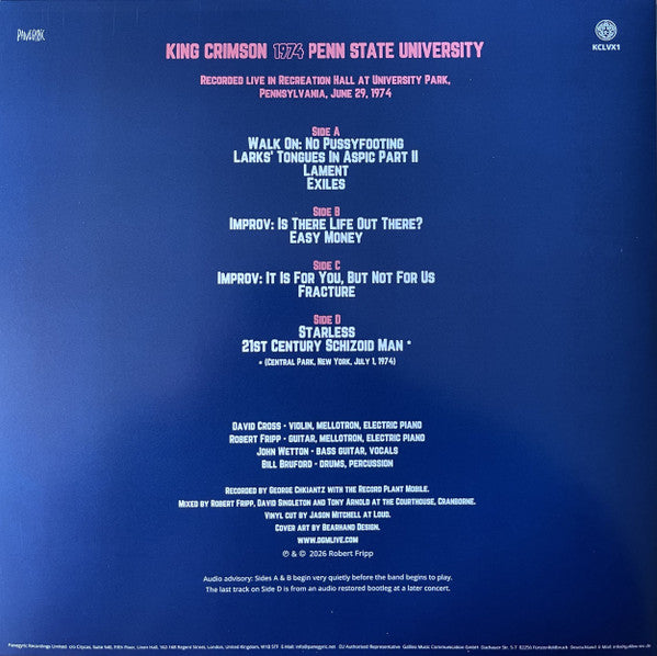 Live: Penn State University 29 June 1974 (2026 RSD 2x 200G VINYL) | Mint (M) Mint (M) - ROCK * NEW*