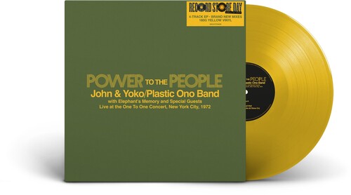 Power To The People: Live at the One To One Concert, New York City 1972 (2025 RSD Exclusive, Extended Play, 180 Gram Vinyl, Colored Vinyl, Yellow) | Mint (M) Mint (M) - ROCK *SEALED/COLOR*