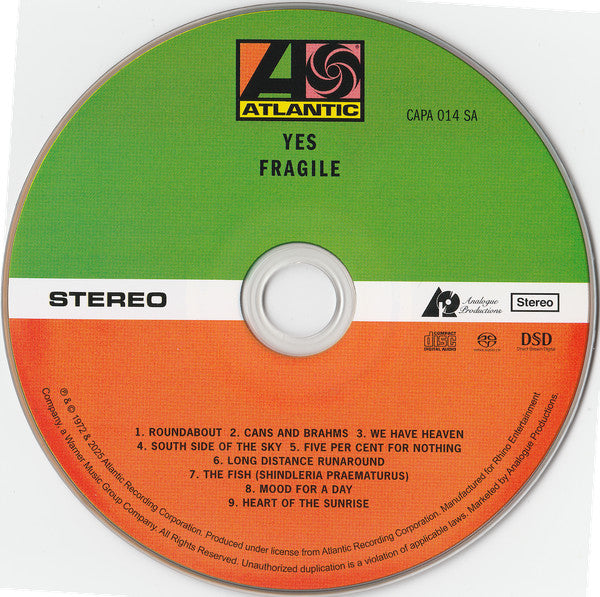 Fragile (SACD) | Mint (M) Mint (M) - ROCK *SEALED*