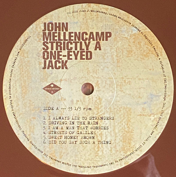 Strictly A One-Eyed Jack (BROWN VINYL) | Mint (M) Mint (M) - ROCK *SEALED*