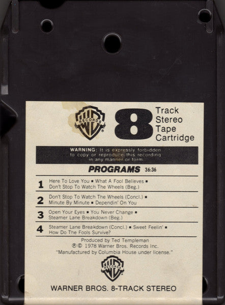 Minute By Minute (8-TRACK TAPE) | Mint (M) Near Mint (NM) - ROCK *SEALED*
