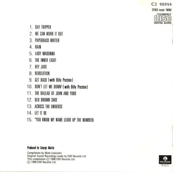 The Beatles - Past Masters: Volume Two (CD CANADA) | Excellent+ (EX+) Excellent (EX) - ROCK / USED *EXCELLENT+*