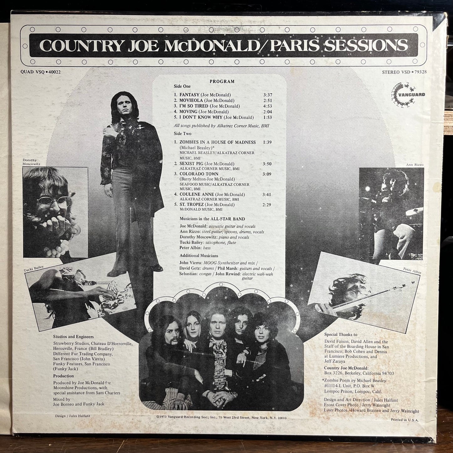 Paris Sessions (VINYL) | Excellent+ (EX+) Excellent (EX) - ROCK / USED *EXCELLENT+*
