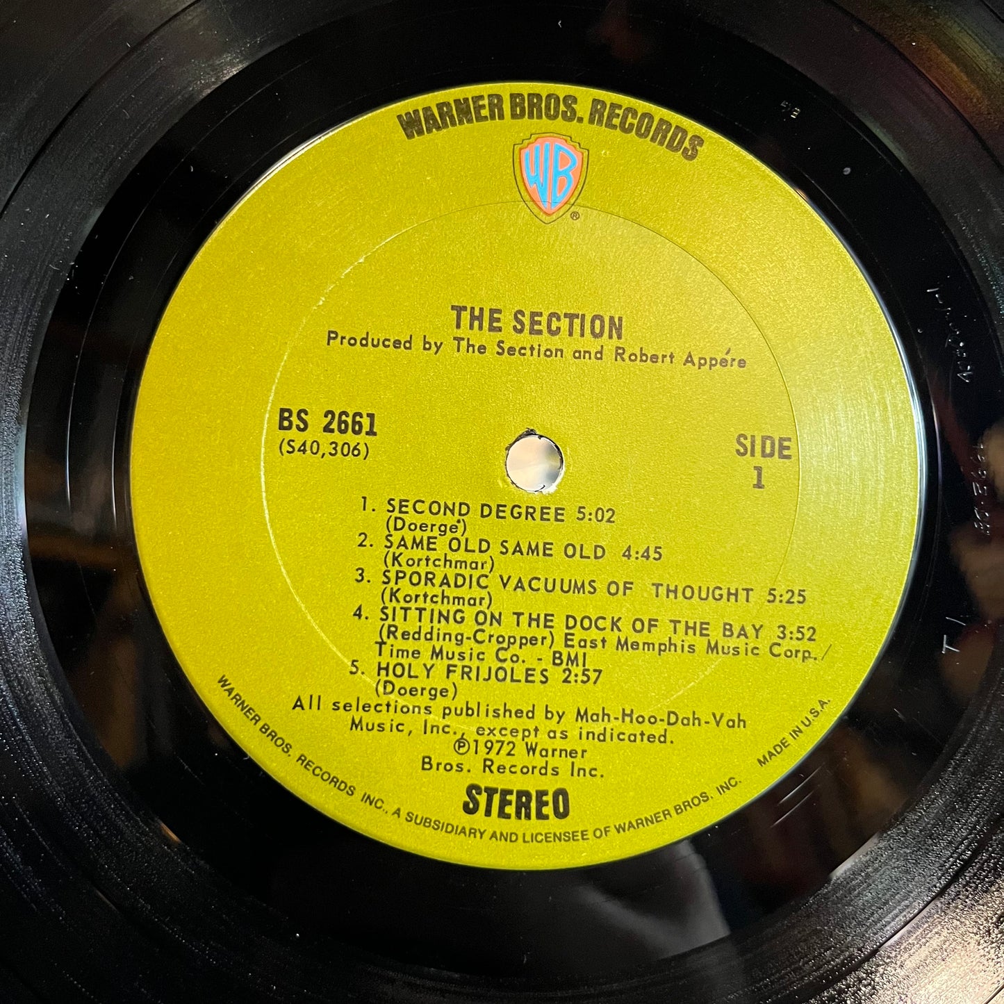 The Section (VINYL) | Excellent+ (EX+) Near Mint (NM) - ROCK / USED *EXCELLENT+*
