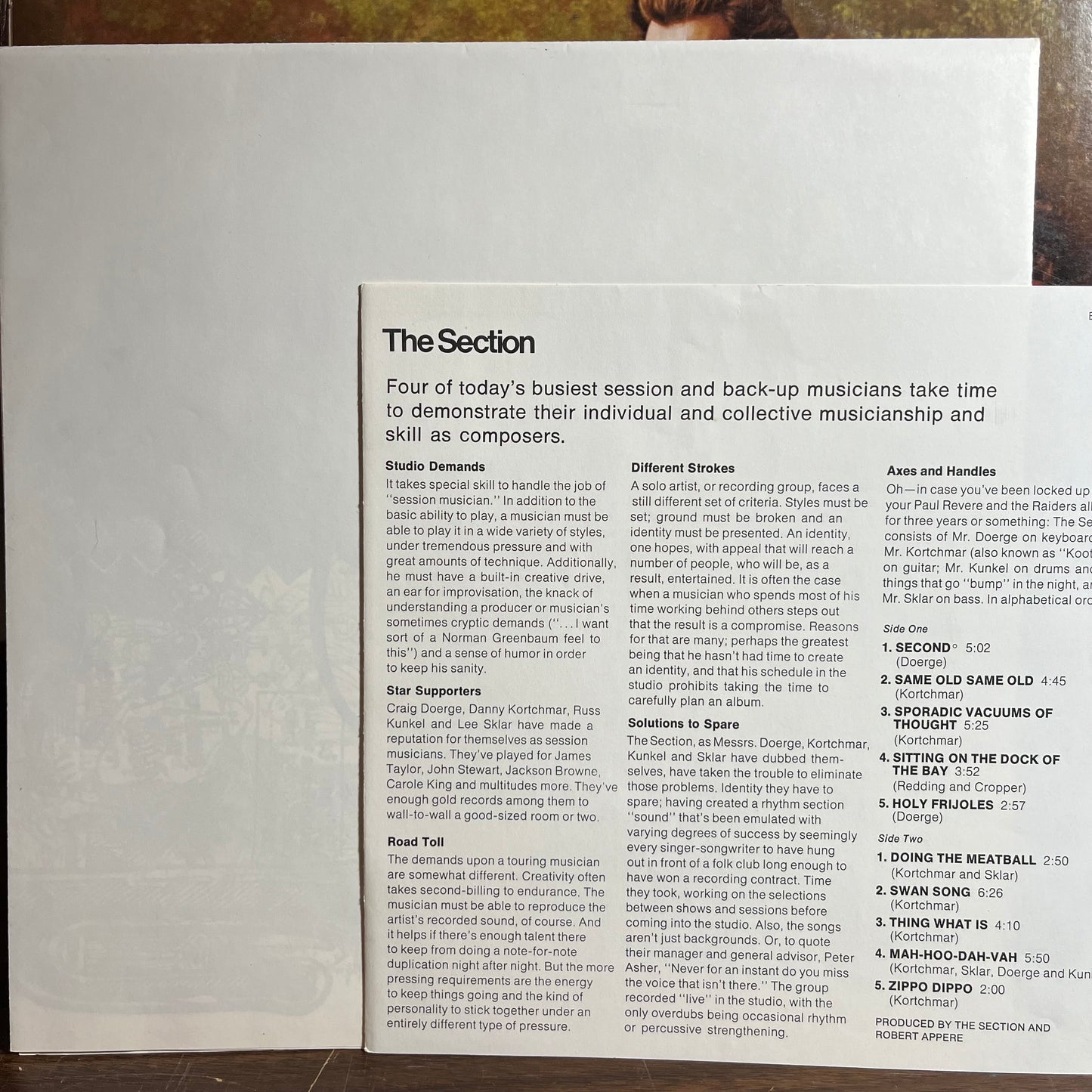 The Section (VINYL) | Excellent+ (EX+) Near Mint (NM) - ROCK / USED *EXCELLENT+*