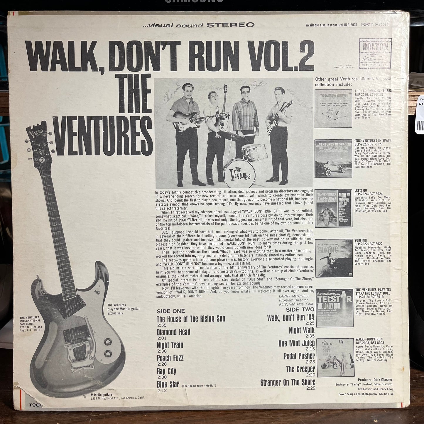 Walk, Don't Run Vol. 2 (VINYL) | Excellent+ (EX+) Excellent (EX) - ROCK / USED *EXCELLENT+*