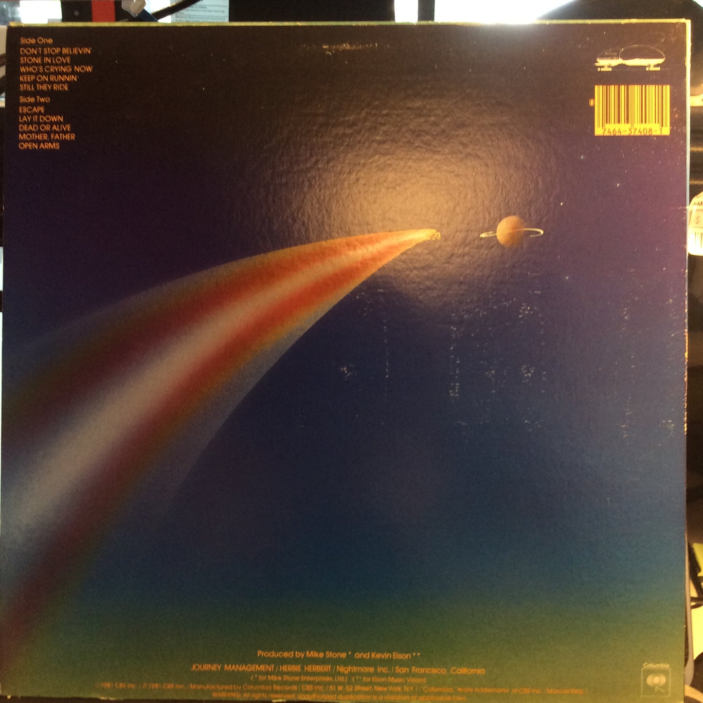 Escape (VINYL) | Excellent+ (EX+) Excellent+ (EX+) - ROCK / USED *EXCELLENT+*