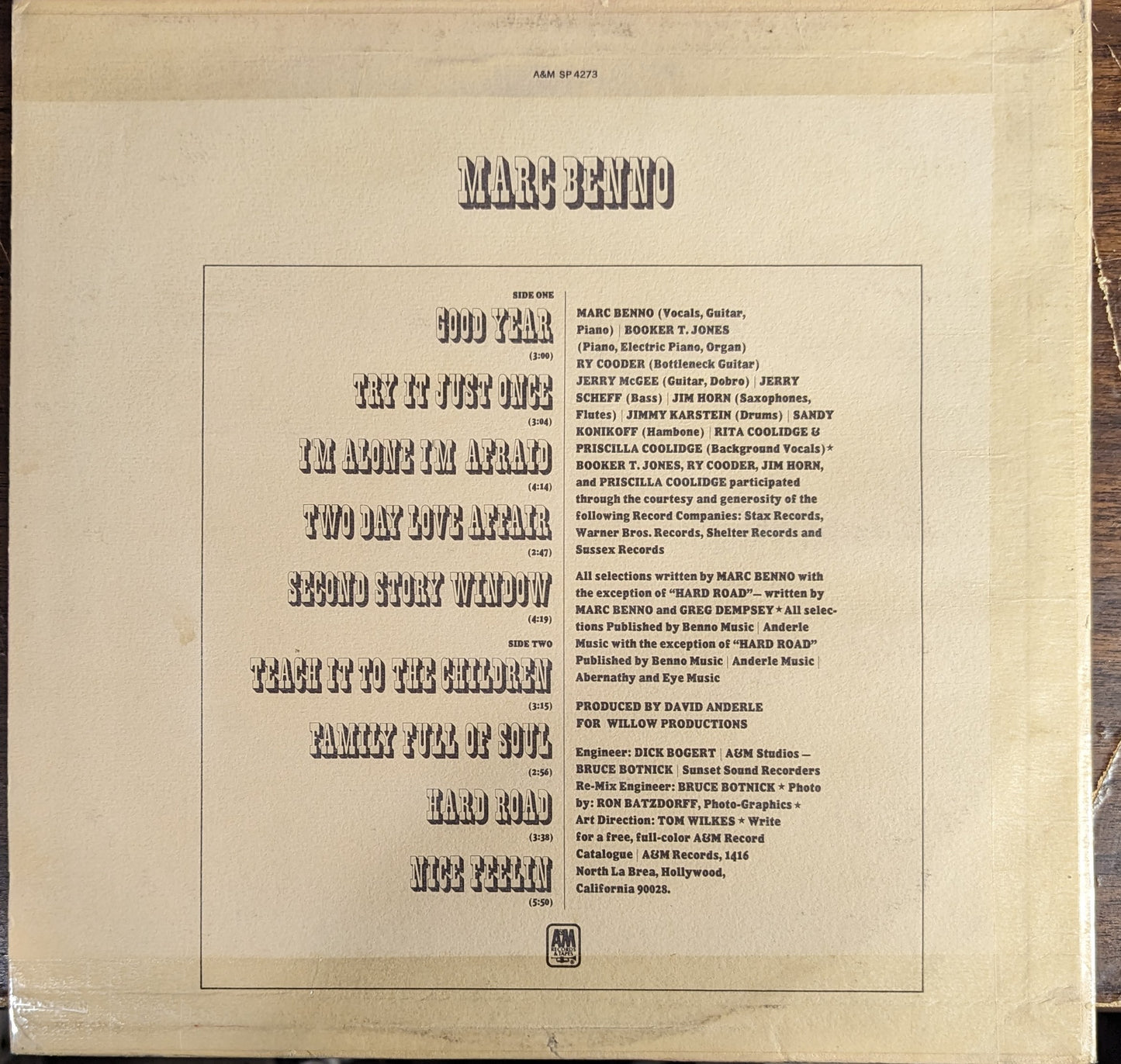 Marc Benno *PITMAN* | Excellent (EX) Very Good (VG)