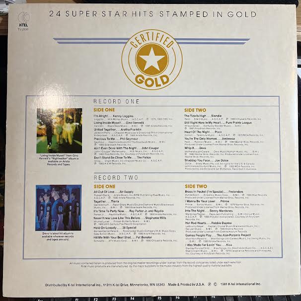 Certified Gold (2xVINYL) | Excellent+ (EX+) Excellent (EX) - ROCK / USED *EXCELLENT+*