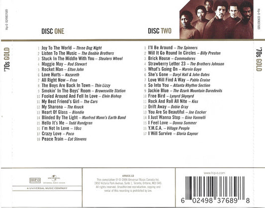 Various - '70s Gold (2xCD CANADA) | Excellent+ (EX+) Excellent+ (EX+) - ROCK / USED *EXCELLENT+*