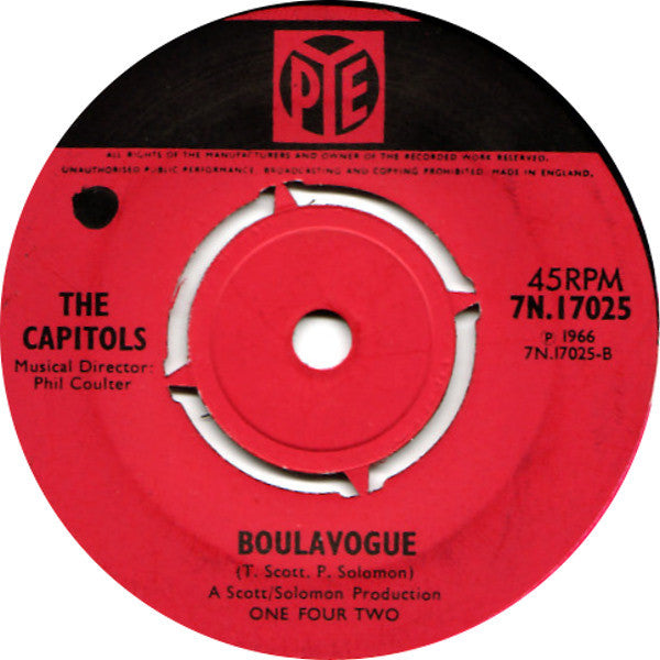 The Capitols (3) - Honey And Wine / Boulavogue (7" VINYL) | Excellent (EX) Excellent (EX) - ROCK / USED *EXCELLENT*