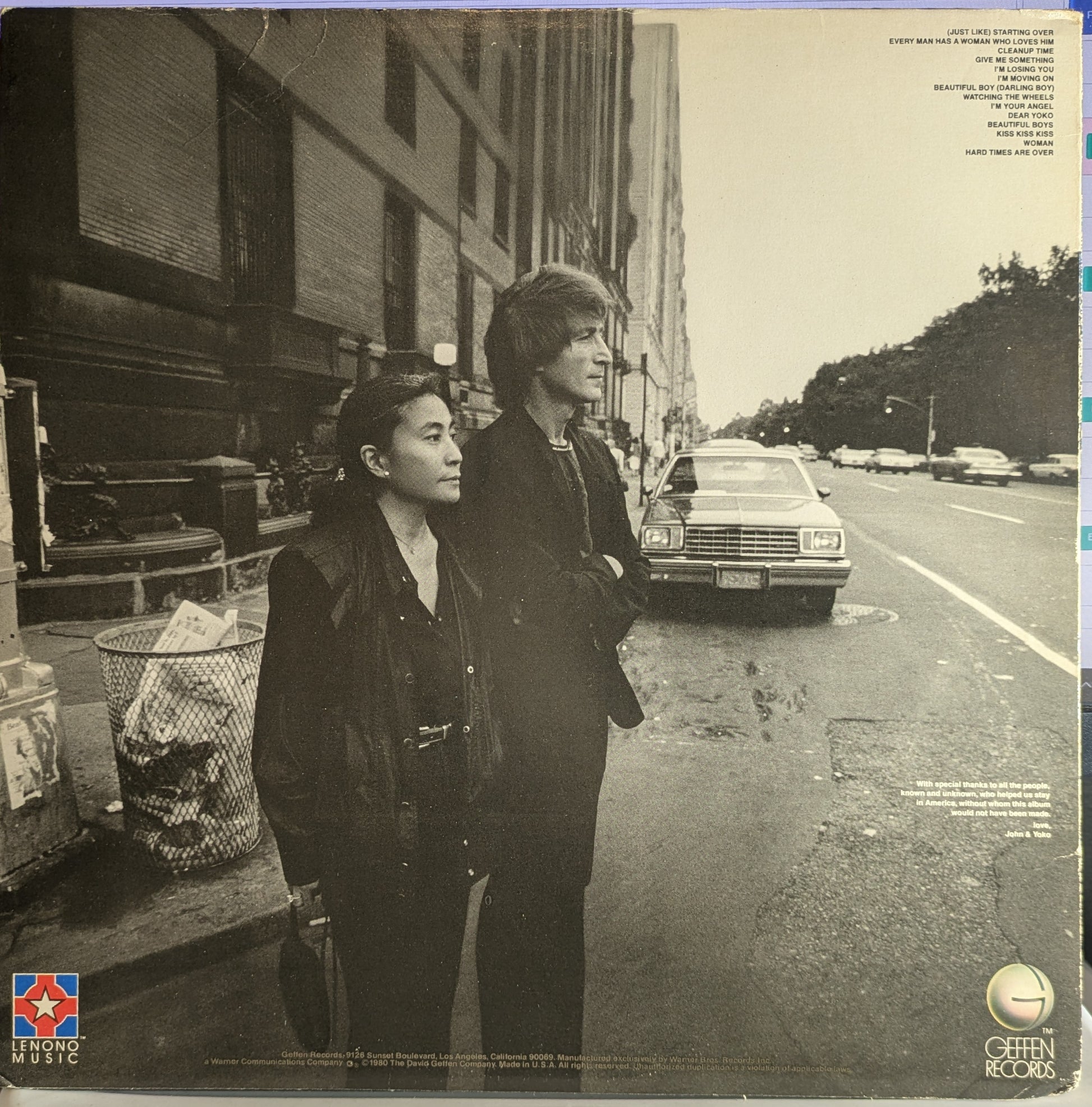 Double Fantasy (VINYL) | Excellent (EX) Very Good Plus (VG+) - ROCK / USED *EXCELLENT*