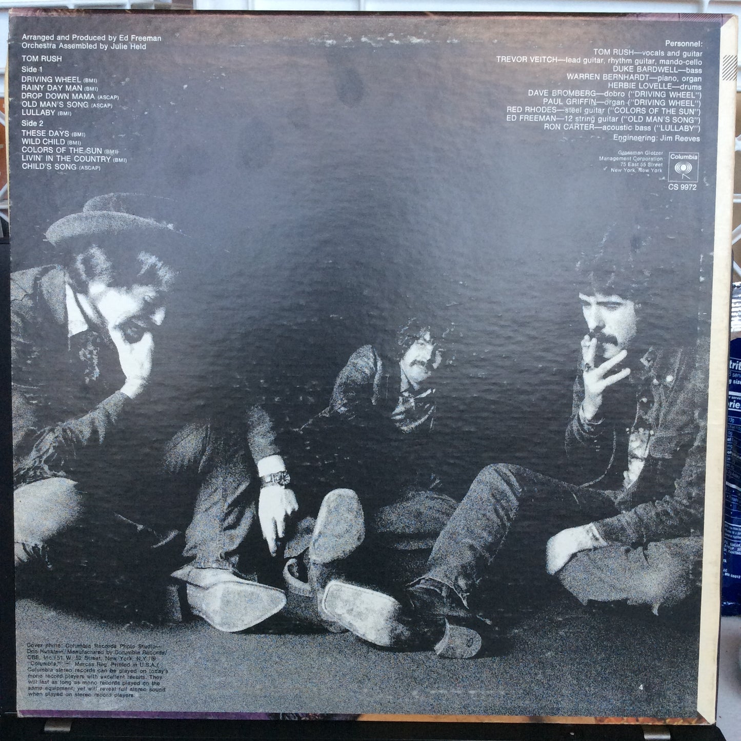 Tom Rush (VINYL) | Excellent (EX) Very Good Plus (VG+) - ROCK / USED *EXCELLENT*