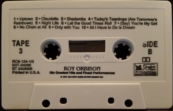 His Greatest Hits And Finest Performances (3x CASSETTE) | Excellent (EX) Excellent (EX) - ROCK / USED *EXCELLENT*