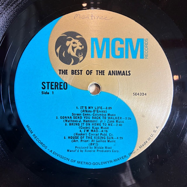The Best Of The Animals (VINYL) | Excellent (EX) Very Good Plus (VG+) - ROCK / USED *EXCELLENT*
