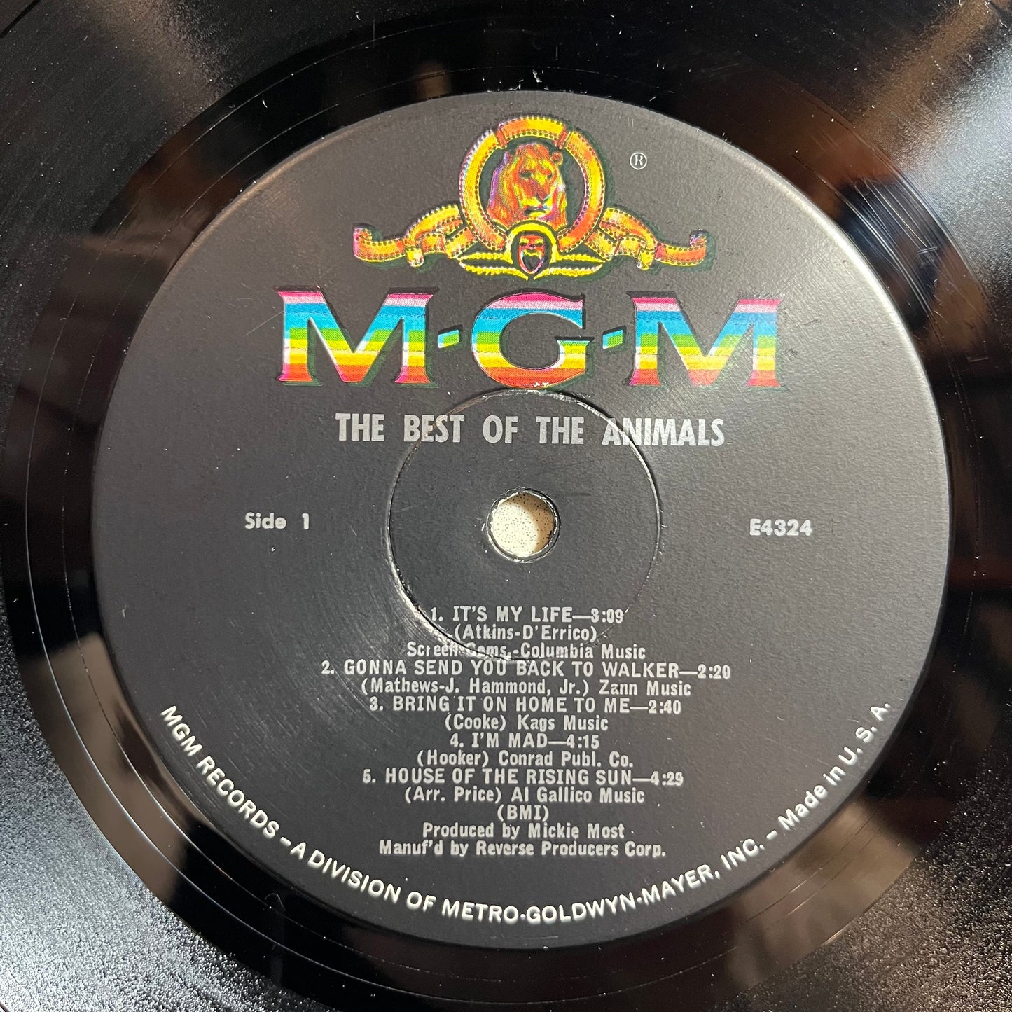 The Best Of The Animals (VINYL) | Excellent (EX) Excellent+ (EX+) - ROCK / USED *EXCELLENT*