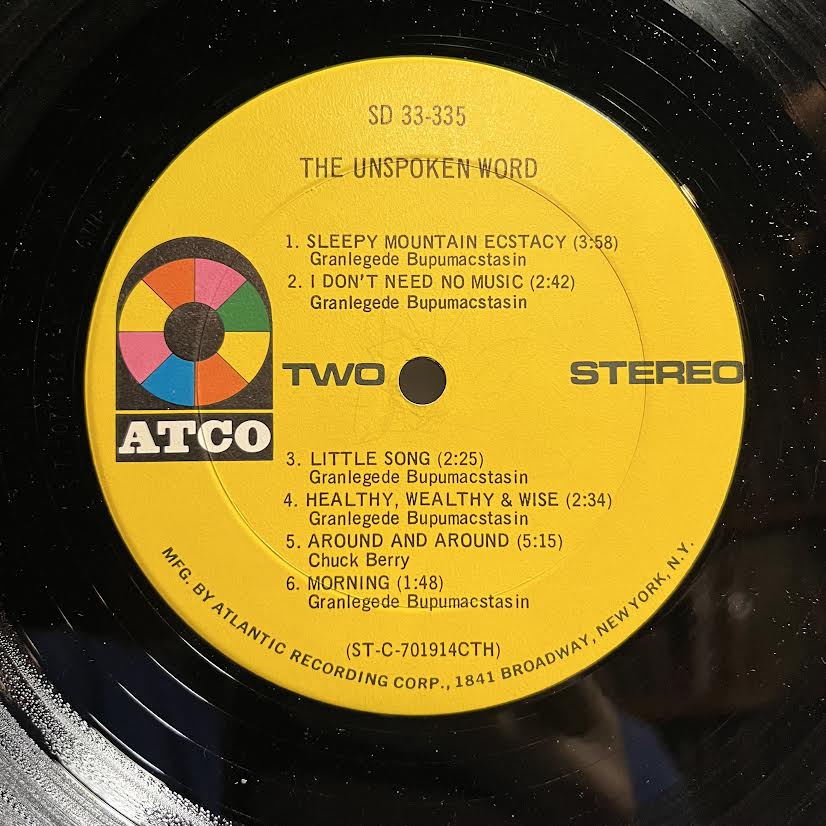 The Unspoken Word (VINYL) | Excellent (EX) Very Good Plus Plus (VG++) - ROCK / USED *EXCELLENT*