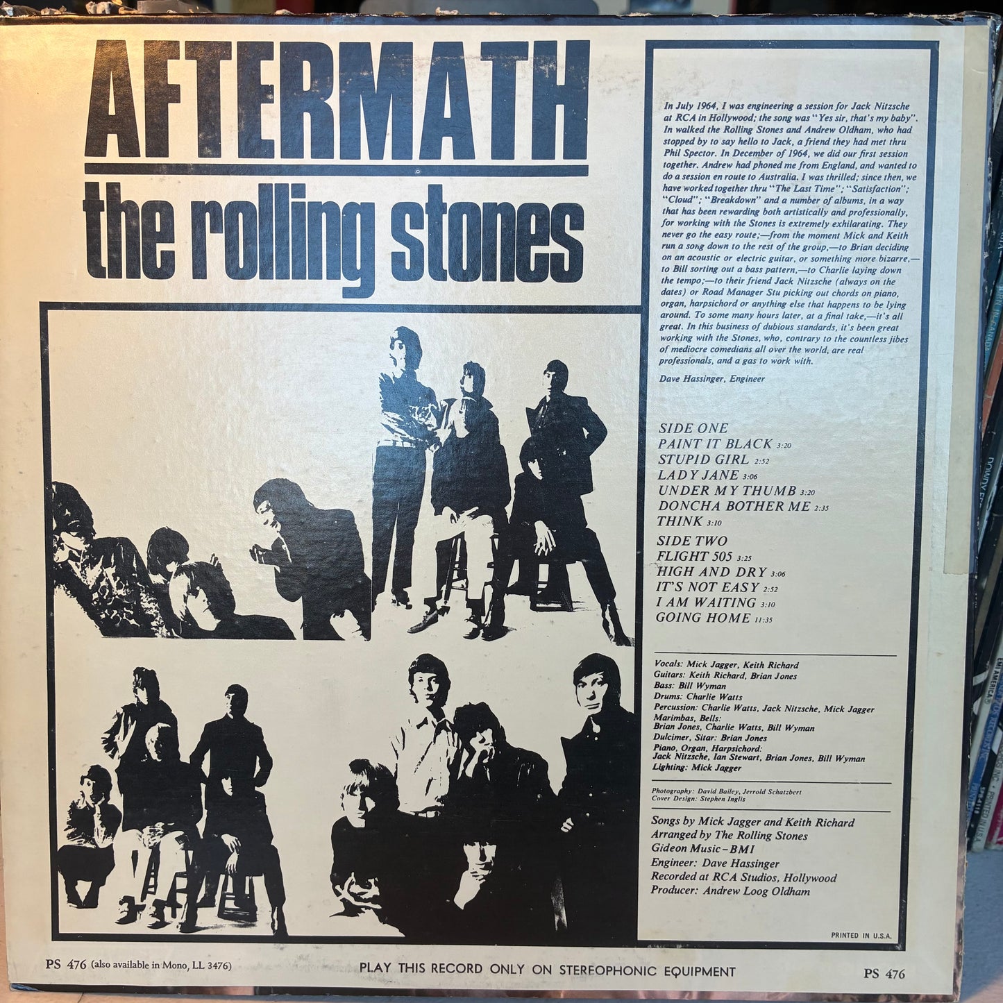 Aftermath (VINYL) | Excellent (EX) Very Good Plus (VG+) - ROCK / USED *EXCELLENT*