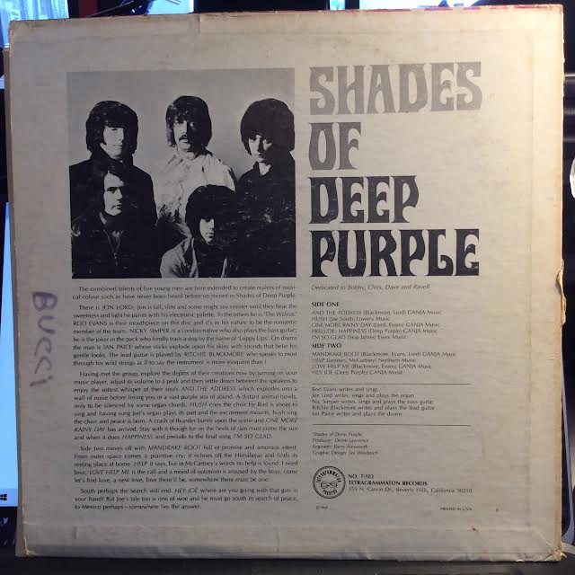 Shades Of Deep Purple (VINYL) | Excellent (EX) Very Good Plus (VG+) - ROCK / USED *EXCELLENT*