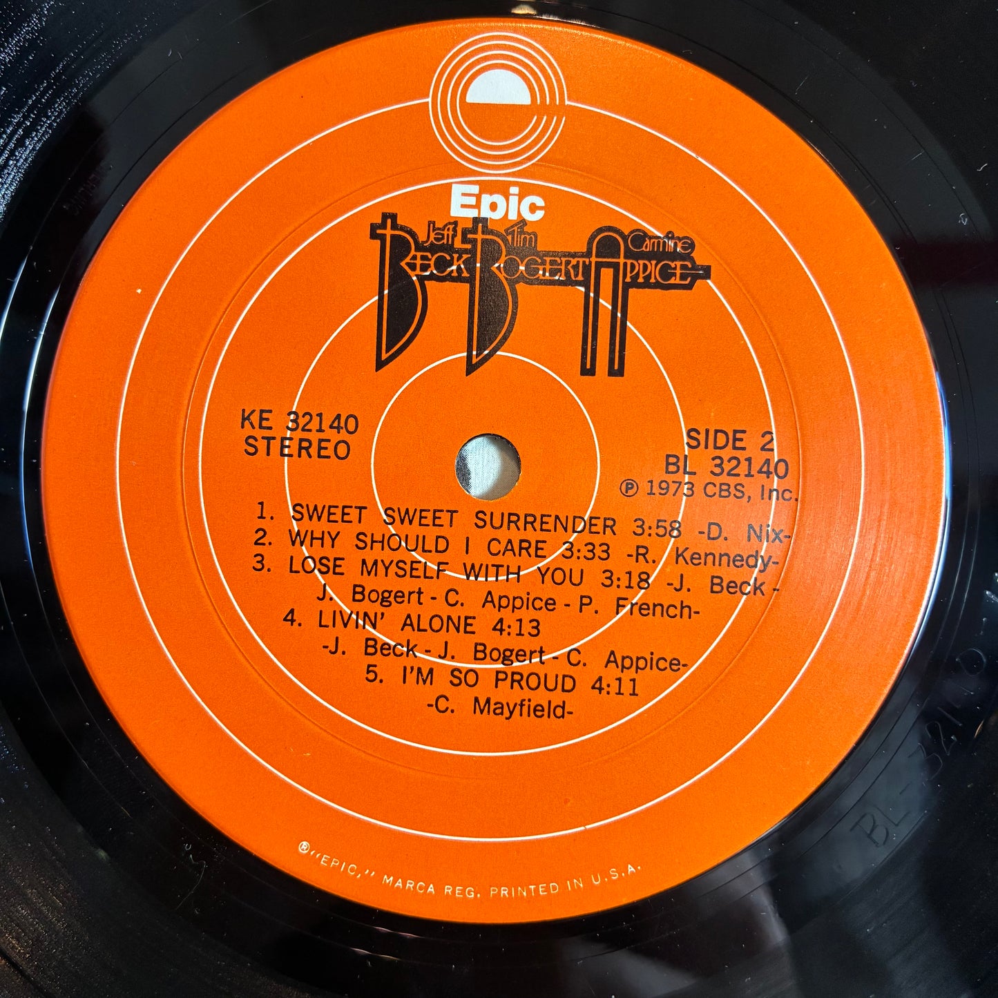 Beck, Bogert & Appice - Beck, Bogert & Appice (VINYL) | Excellent (EX) Excellent (EX) - ROCK / USED *EXCELLENT*