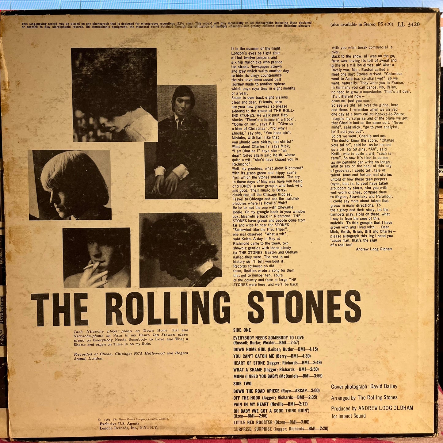 The Rolling Stones, Now! *REISSUE/MONO* | Excellent (EX) Very Good (VG)