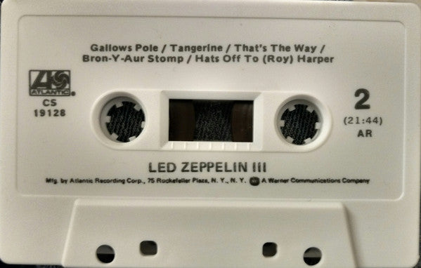Led Zeppelin III (CASSETTE) | Excellent (EX) Excellent (EX) - ROCK / USED *EXCELLENT*