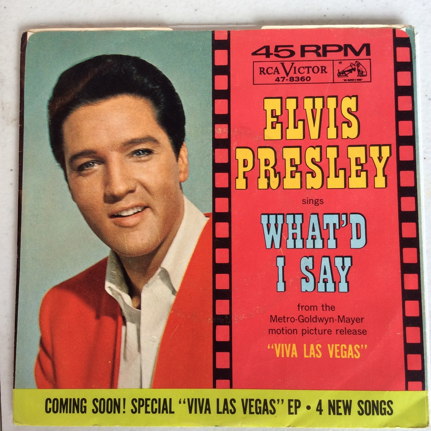 Viva Las Vegas / What'd I Say (7" VINYL) | Excellent (EX) Excellent (EX) - ROCK / USED *EXCELLENT*