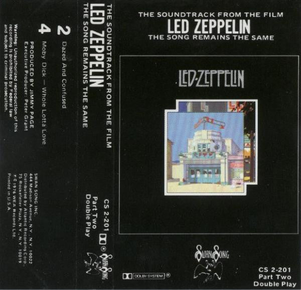 The Soundtrack From The Film The Song Remains The Same (2XCASSETTE) | Excellent (EX) Excellent (EX)