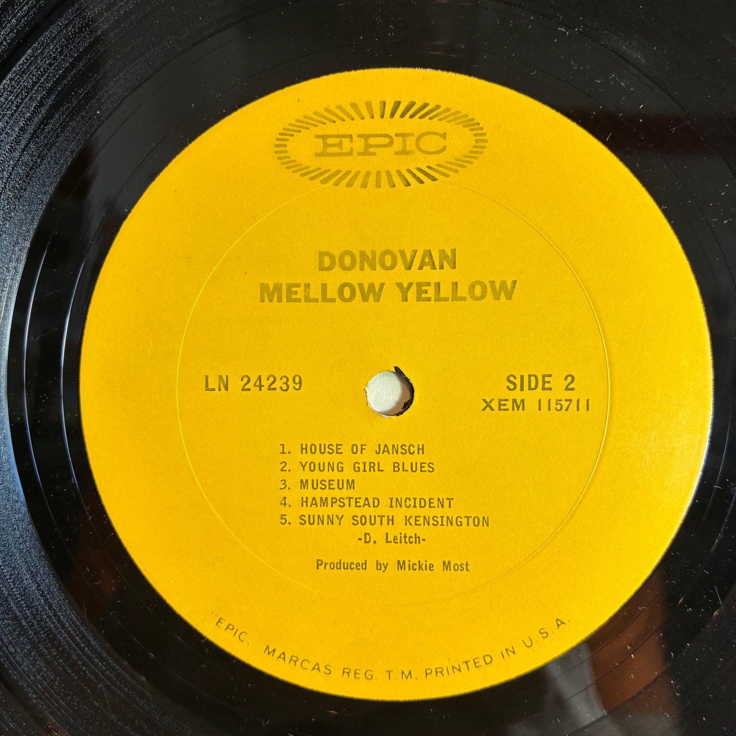 Mellow Yellow (VINYL) | Excellent (EX) Excellent+ (EX+) - ROCK / USED *EXCELLENT*