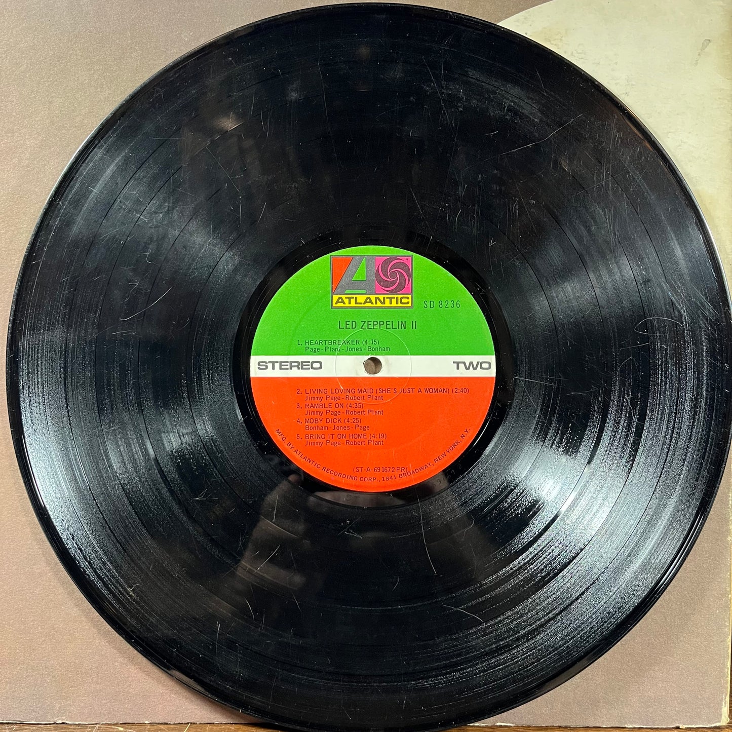 Led Zeppelin II (VINYL - RL PR CUT) | Fair (F) Good Plus (G+) - ROCK / USED *FAIR*