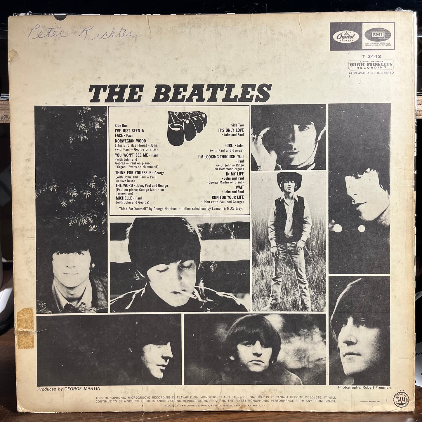 Rubber Soul (VINYL) | Good Plus Plus (G++) Very Good (VG) - ROCK / USED *GOOD++*
