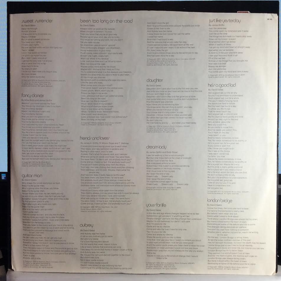 The Best Of Bread, Volume Two (VINYL) | Near Mint- (NM-) Near Mint (NM) - ROCK / USED *NEAR MINT-*