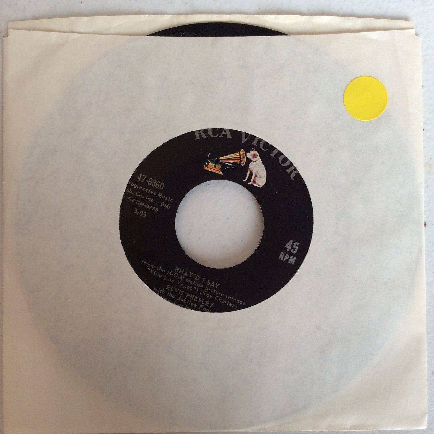 Viva Las Vegas / What'd I Say (7" VINYL) | Near Mint- (NM-) Very Good Plus (VG+) - ROCK / USED *NEAR MINT-*