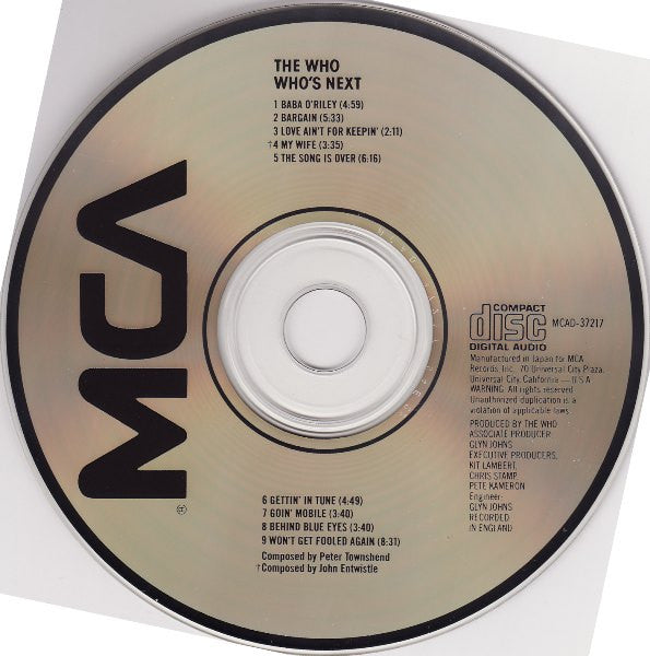 Who's Next (CD) | Near Mint- (NM-) Near Mint- (NM-) - ROCK / USED *NEAR MINT-*