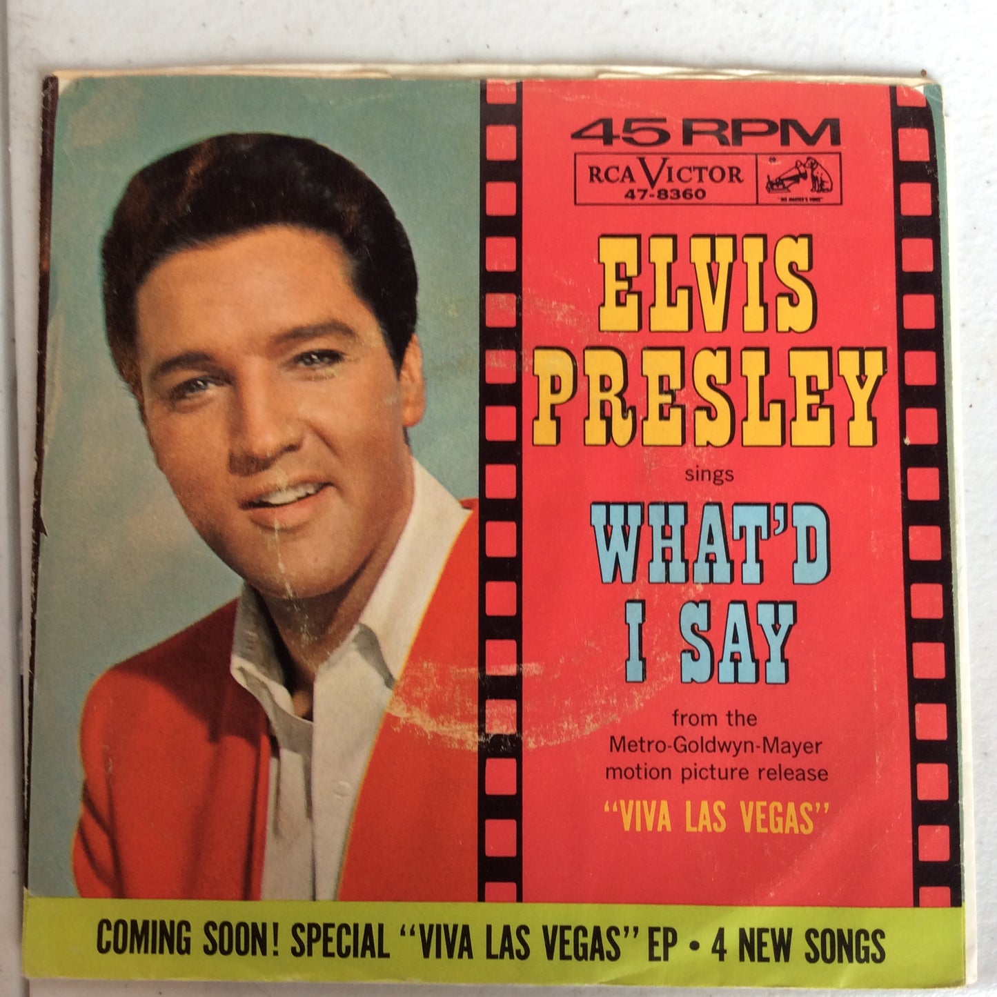 Viva Las Vegas / What'd I Say (7" VINYL) | Near Mint- (NM-) Very Good Plus (VG+) - ROCK / USED *NEAR MINT-*