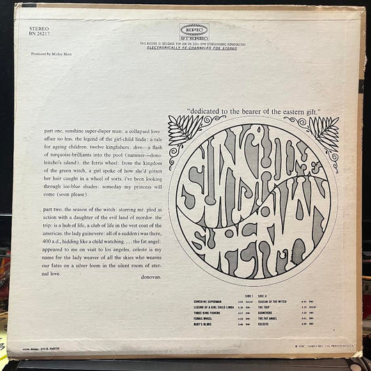 Sunshine Superman (VINYL) | Near Mint- (NM-) Excellent (EX) - ROCK / USED *NEAR MINT-*