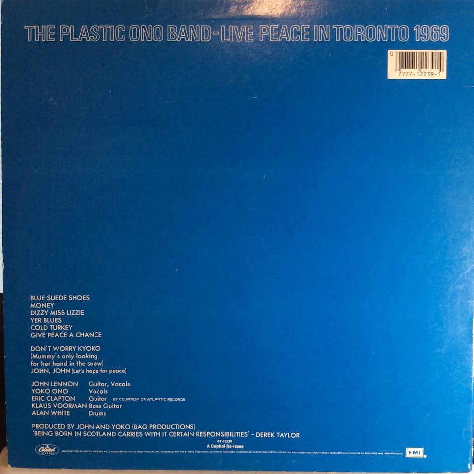 Live Peace In Toronto 1969 (VINYL) | Near Mint (NM) Excellent+ (EX+) - ROCK / USED *NEAR MINT*