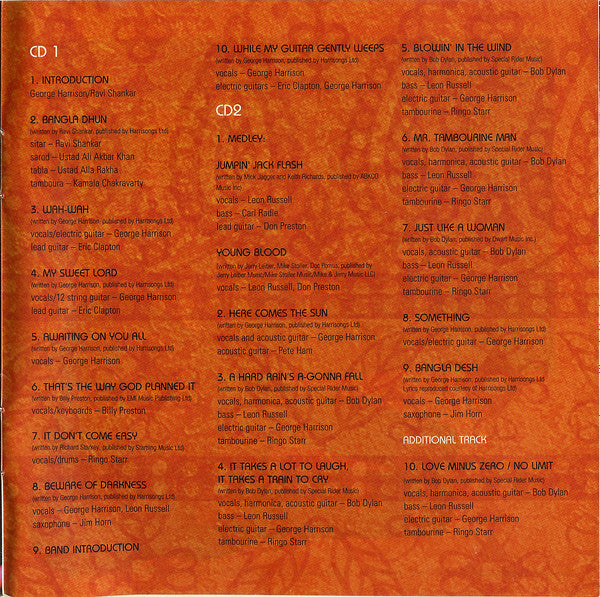 George Harrison And Friends - The Concert For Bangladesh (2xCD BOX) | Near Mint (NM) Near Mint (NM) - ROCK / USED *NEAR MINT*